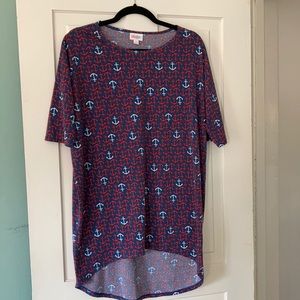 —Small LuLaRoe Anchor Irma Tunic